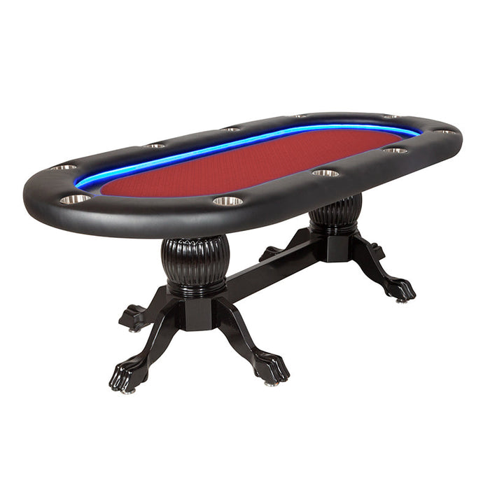 BBO Elite Alpha (LED) Oval Poker Table Set With Chairs