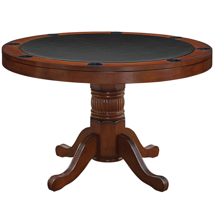RAM Game Room 48" 2 in 1 Convertible Round Poker Table Set With Chairs
