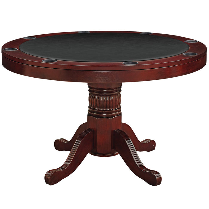 RAM Game Room 48" 2 in 1 Convertible Round Poker Table Set With Chairs