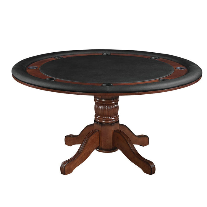 RAM Game Room 60" 2 in 1 Round Poker Dining Table Set With Chairs
