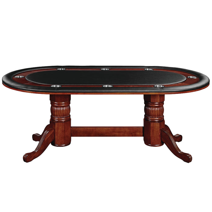 RAM Game Room 84" Texas Holdem Oval Poker Table Set With Chairs