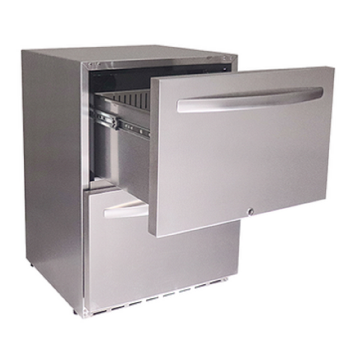 RCS UL Rated Stainless Two Drawer Refrigerator