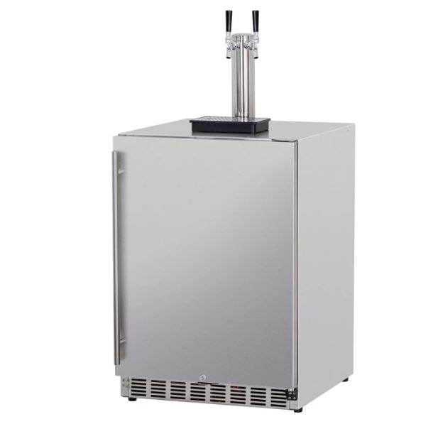 RCS UL Rated Outdoors Dual Tap Stainless Kegerator