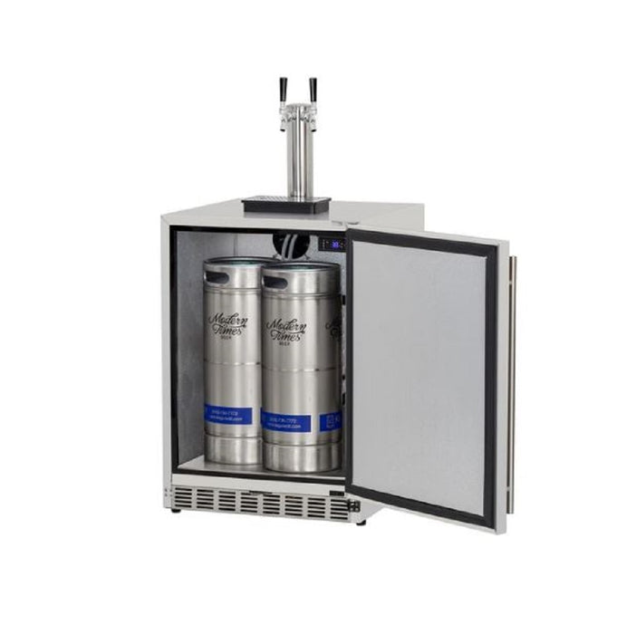 RCS UL Rated Outdoors Dual Tap Stainless Kegerator