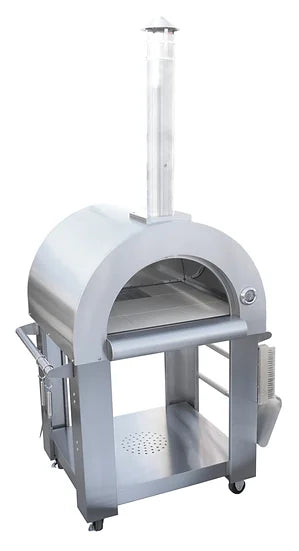 KoKoMo 32” Wood Fired Stainless Steel Pizza Oven. Oven Cart included (Can be used as a Built-in)