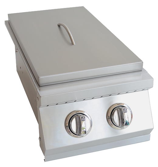 KoKoMo Built-In Double Side Burner Stainless Steel with removable cover