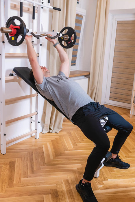 BenchK Multi-Functional Pull-Up Stall Bar w/ Dip Station & Bench 233B