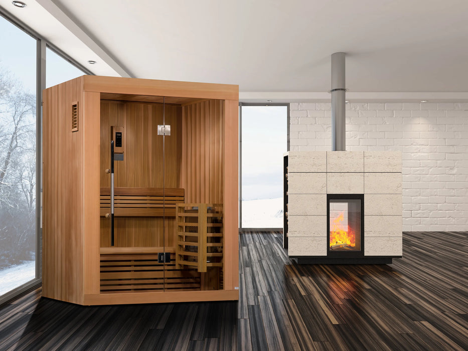 Golden Designs Sundsvall Edition 2 Person Traditional Steam Sauna (Canadian Red Cedar)