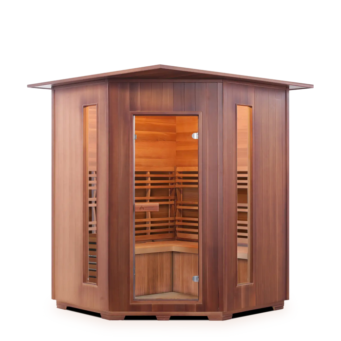 Enlighten SunRise 4 Person Corner Dry Indoor Traditional Sauna