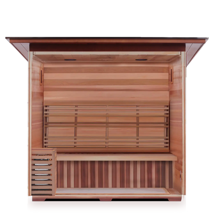 Enlighten SAPPHIRE 4 Person Outdoor Infrared/Traditional Sauna