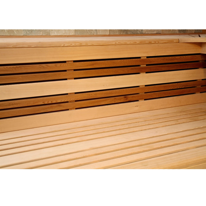 ALEKO 6 Person Canadian Hemlock Indoor Wet Dry Sauna with LED Lights - 6 kW ETL Certified Heater