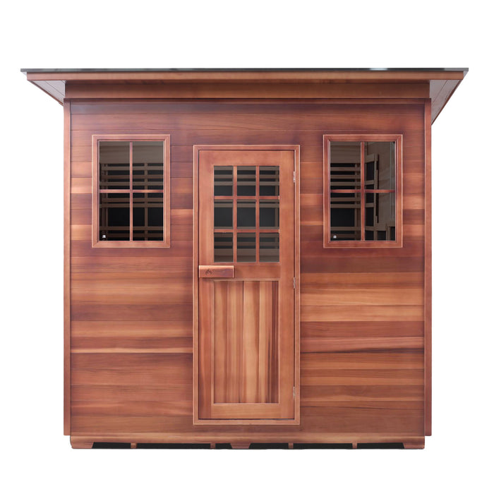 Enlighten SAPPHIRE 8 Person Outdoor Infrared/Traditional Sauna