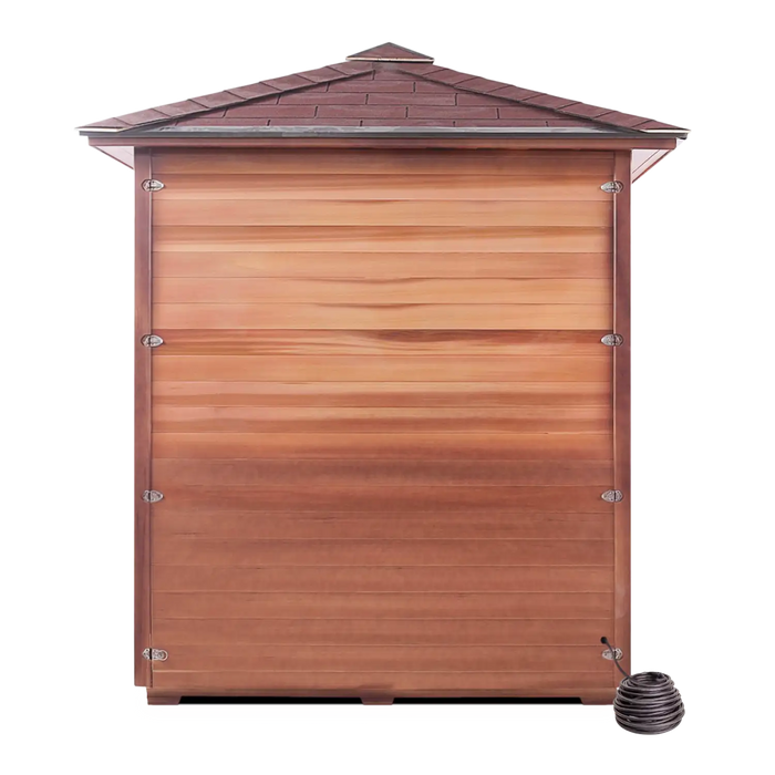 Enlighten SAPPHIRE 4 Person Outdoor Infrared/Traditional Sauna