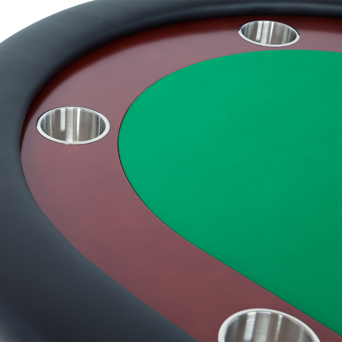 BBO Rockwell Mahogany Oval Poker Table